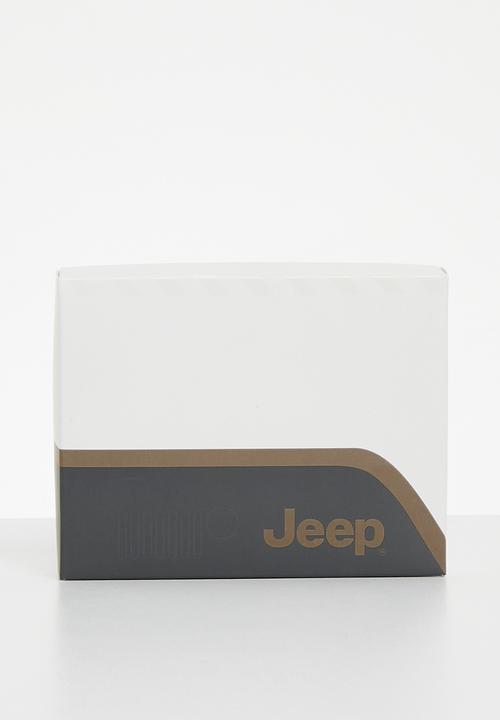 JEEP - Jeep leather tab billfold wallet - choc