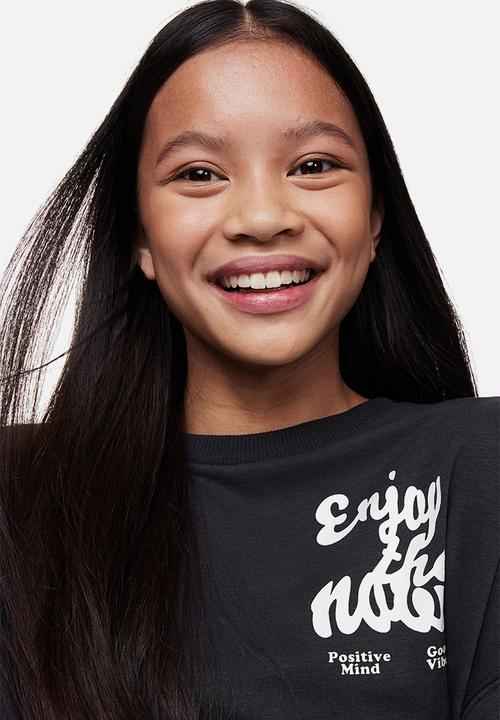 H&M - Boxy-style sweatshirt - black