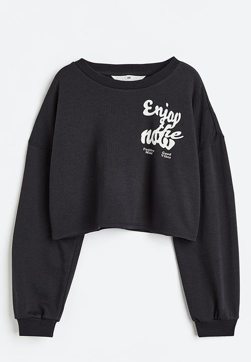 H&M - Boxy-style sweatshirt - black