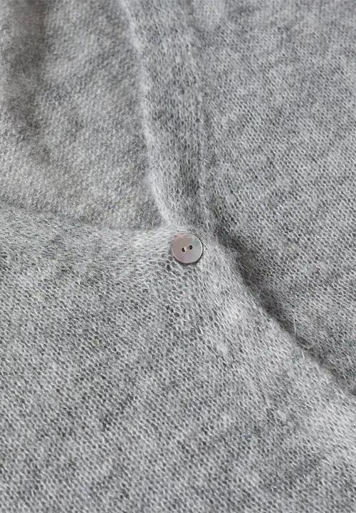 MANGO - Cardigan pretty - medium grey
