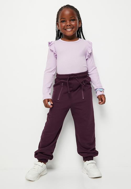 Pop Candy - Girls upstyled joggers - purple