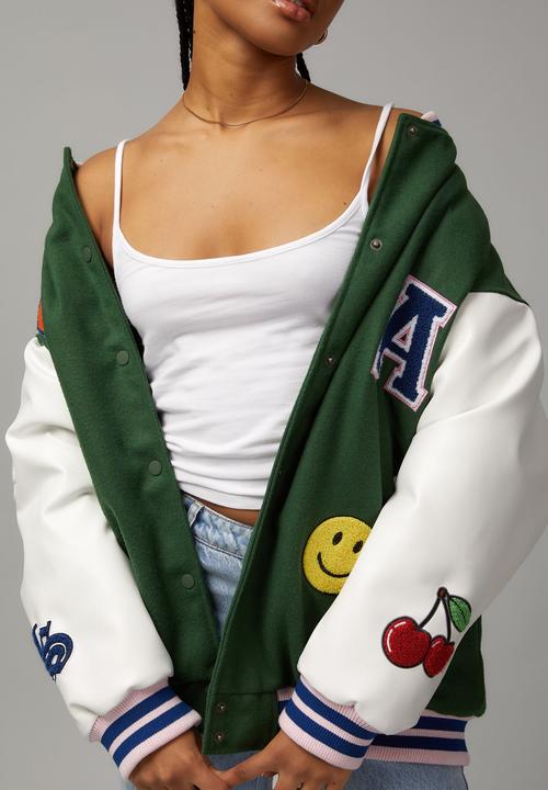 Factorie - Varsity bomber jacket - clubhouse prep/trekking green