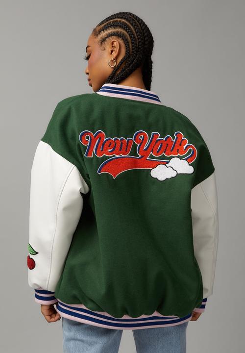Factorie - Varsity bomber jacket - clubhouse prep/trekking green