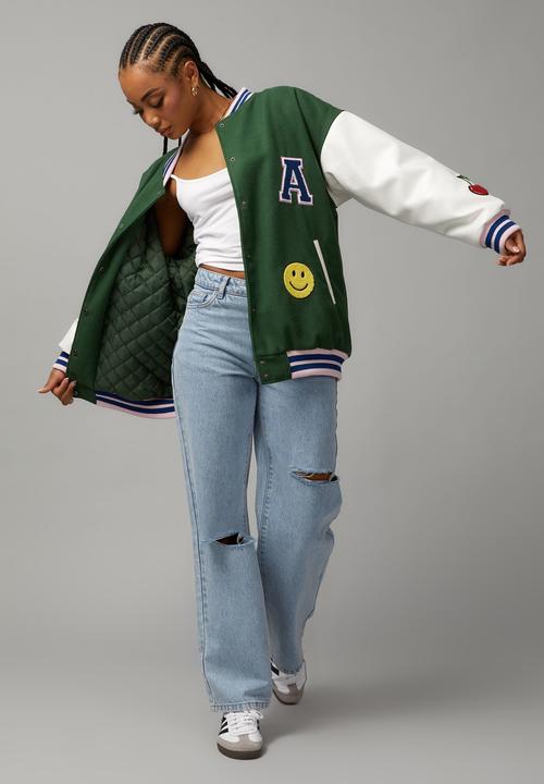 Factorie - Varsity bomber jacket - clubhouse prep/trekking green