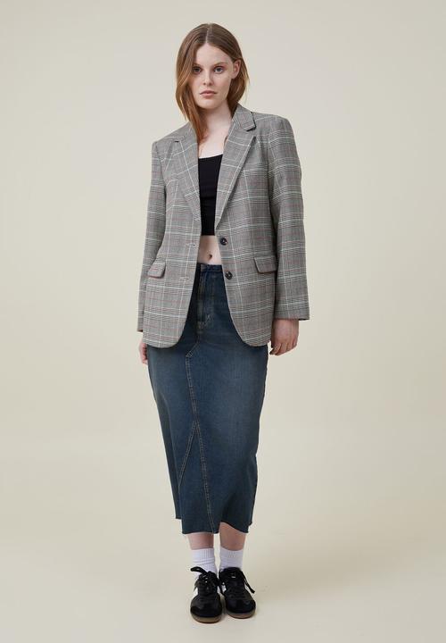 Cotton On - Jamie Blazer - Neutral Check