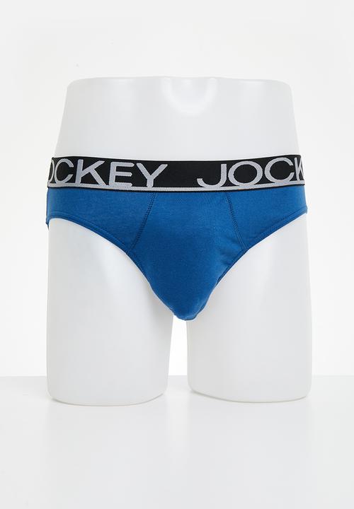 Jockey - 3+1 Pk Jockey Plain Brief - Woodland Grey, Bright Aqua, Garbour Blue, 