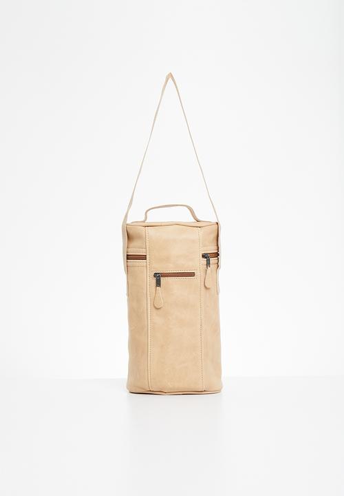 Thandana - Wine cooler double carry leather - hazelnut