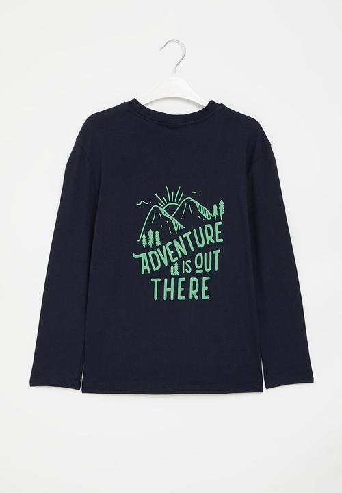 Superbalist - Boys graphic tee - navy & green