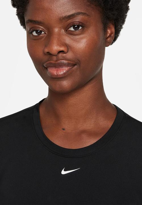 Nike - W nk one df short sleeve std top - black & white