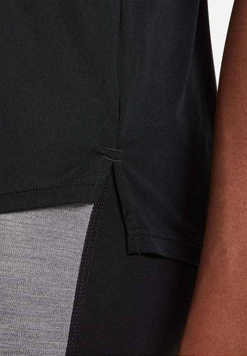 Nike - W nk one df short sleeve std top - black & white