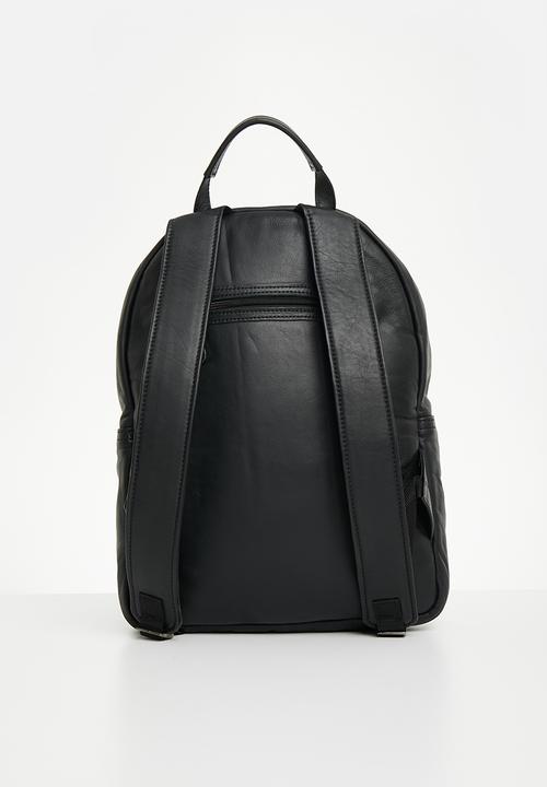 Thandana - Leather Laptop Backpack - Black