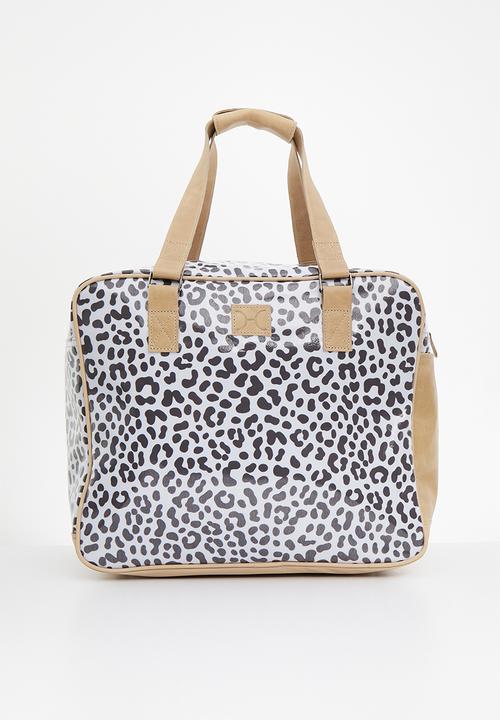 Thandana - Large Weekender - Cheetah White