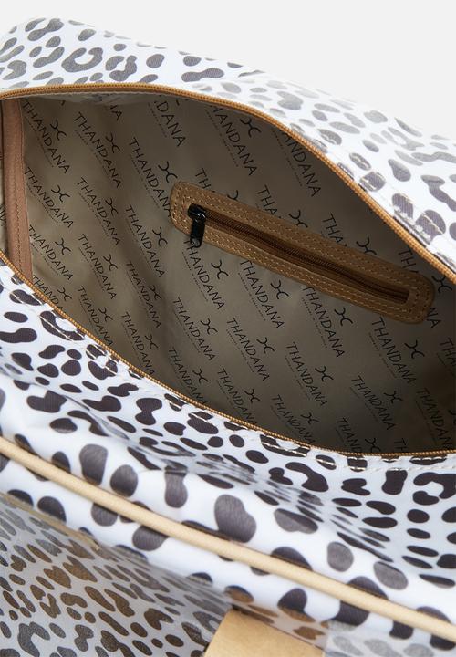 Thandana - Large Weekender - Cheetah White