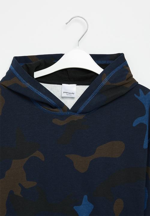 Pop Candy - Camo hoodie - blue
