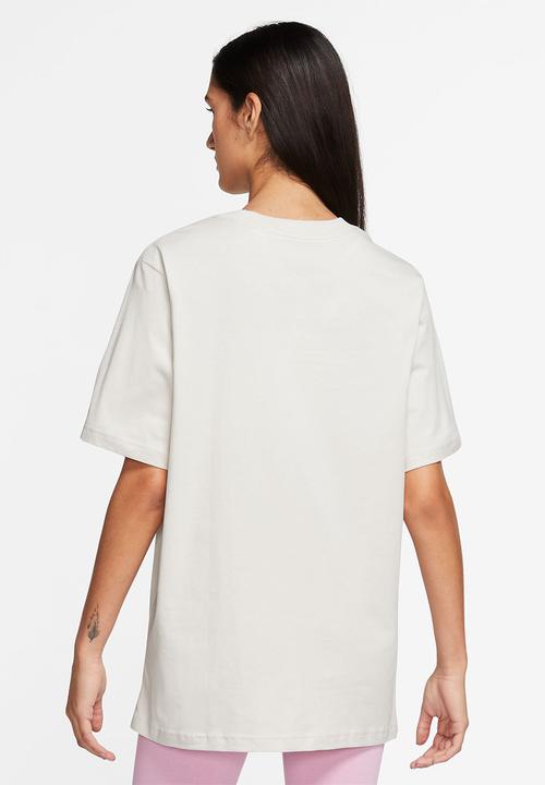 Nike - W nsw tee essntl lbr - lt orewood brown & white