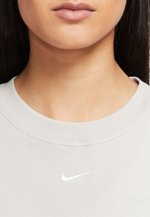 Nike - W nsw tee essntl lbr - lt orewood brown & white