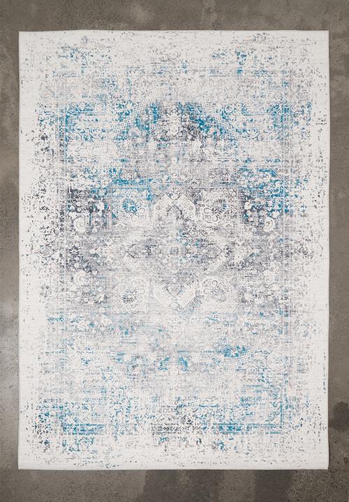 Brisbane printed rug - antique blue