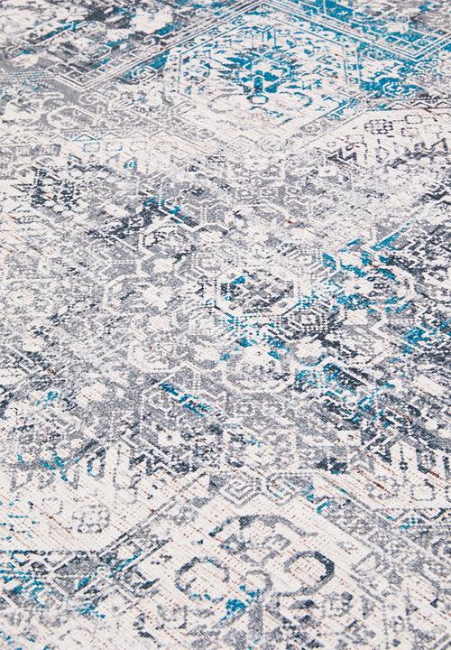 Sixth Floor - Brisbane printed rug - antique blue