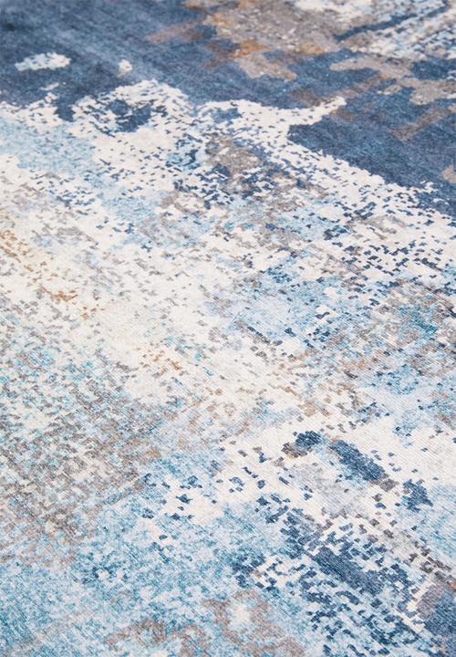 Sixth Floor - Brisbane printed rug - distressed blue