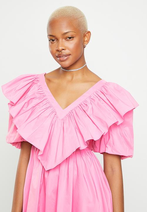 Glamorous - Frill collar mini - pink