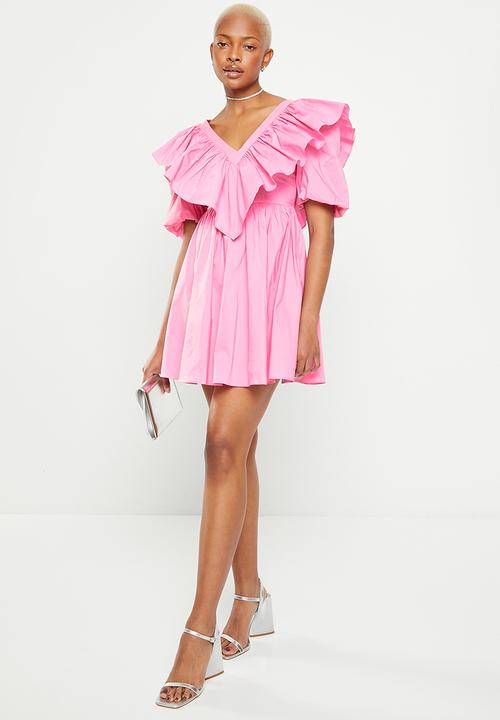 Glamorous - Frill collar mini - pink