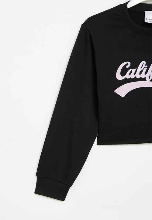 Pop Candy - Crop sweatshirt - black
