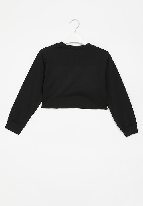 Pop Candy - Crop sweatshirt - black
