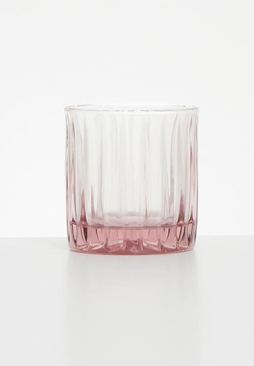 Jenna Clifford - Hand pressed glass set of 4 - pink