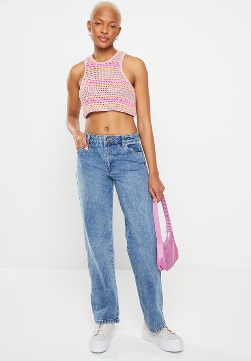 Cotton On - Summer knit crochet tank - gentle lilac twist