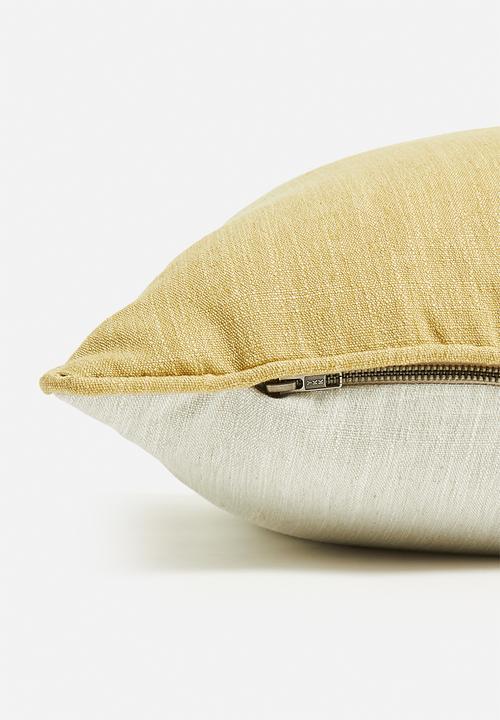 Hertex Fabrics - Milano 2 tone cushion cover- citron & crystal