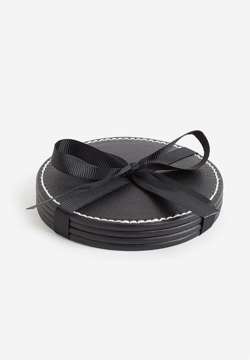 H&M - 4-pack coasters - black
