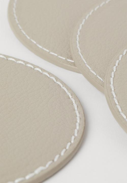 H&M - 4-pack coasters - greige