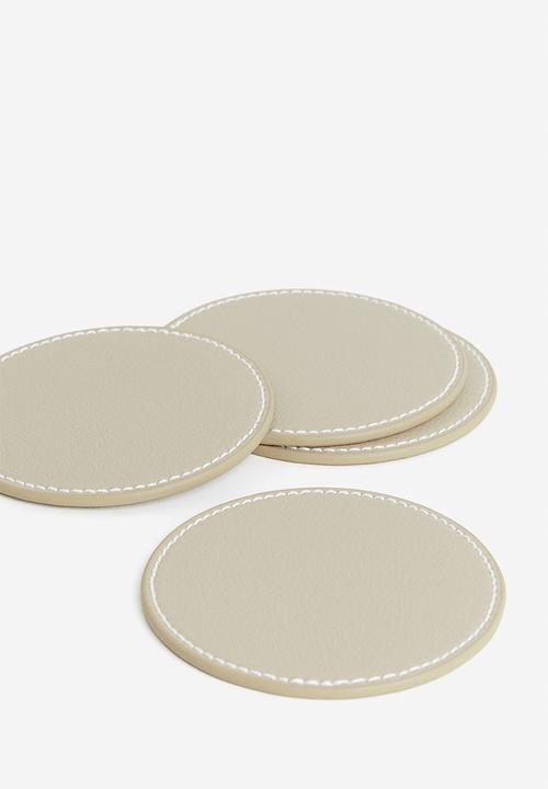 H&M - 4-pack coasters - greige