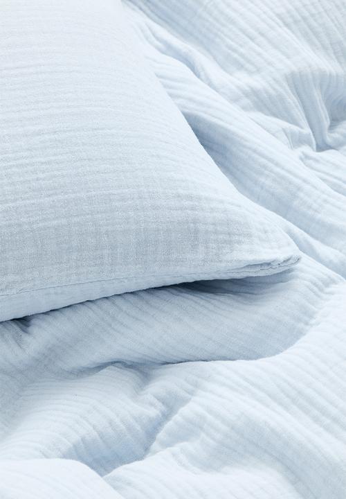 H&M - Muslin single duvet cover set - light blue
