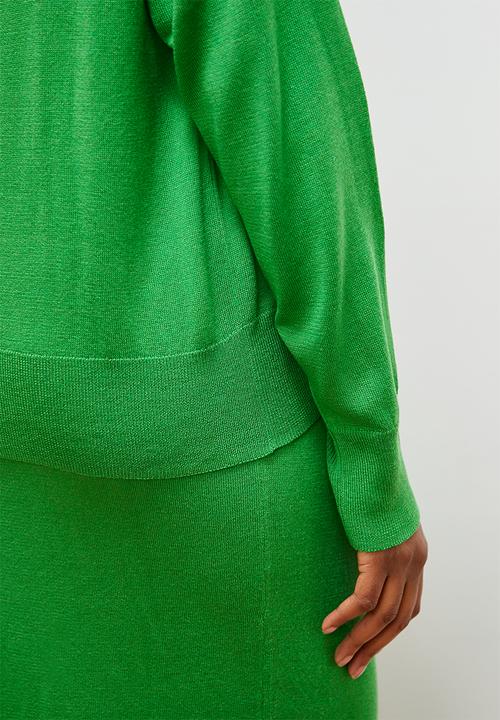 edit - Collared pullover - bright green
