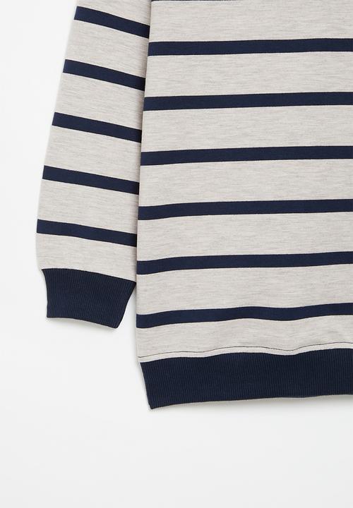 Pop Candy - Stripe sweatshirt - white