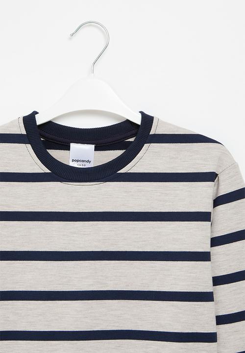 Pop Candy - Stripe sweatshirt - white