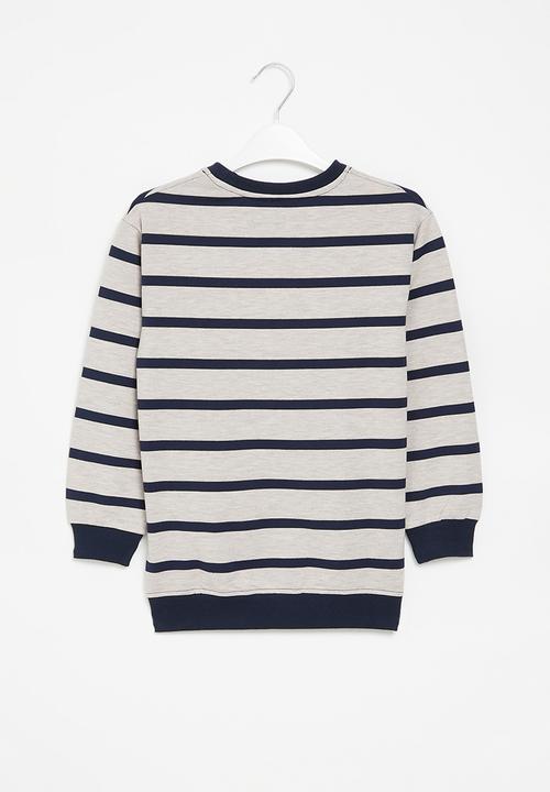 Pop Candy - Stripe sweatshirt - white