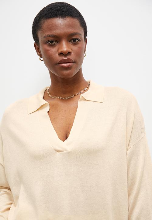 edit - Collared pullover - sand