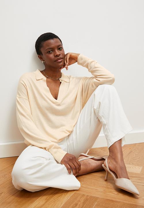 edit - Collared pullover - sand