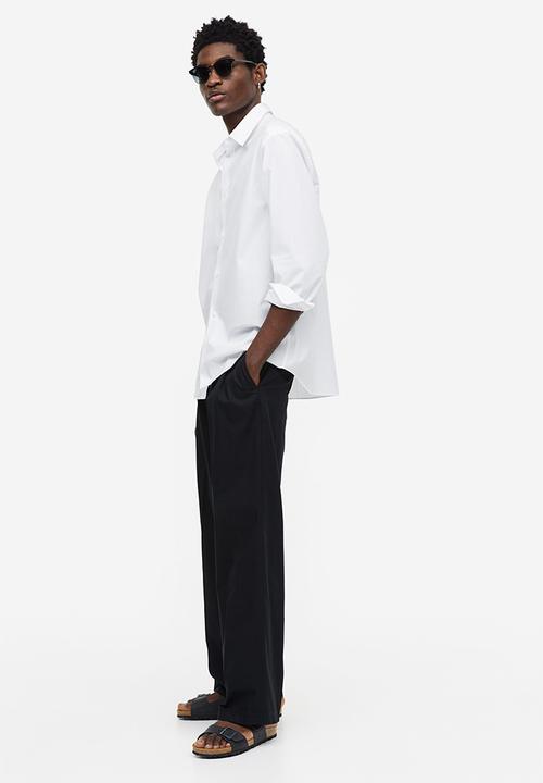 H&M - Leather mules - black