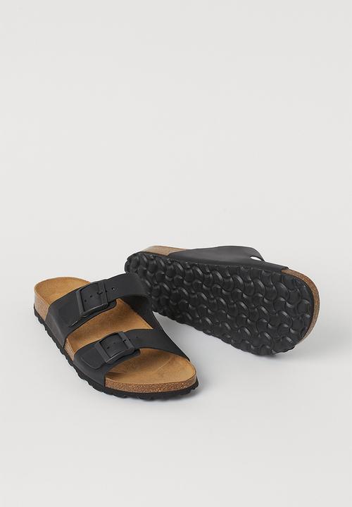 H&M - Leather mules - black