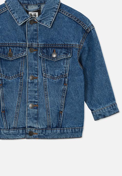 Cotton On - Oversized denim jacket - bondi mid blue