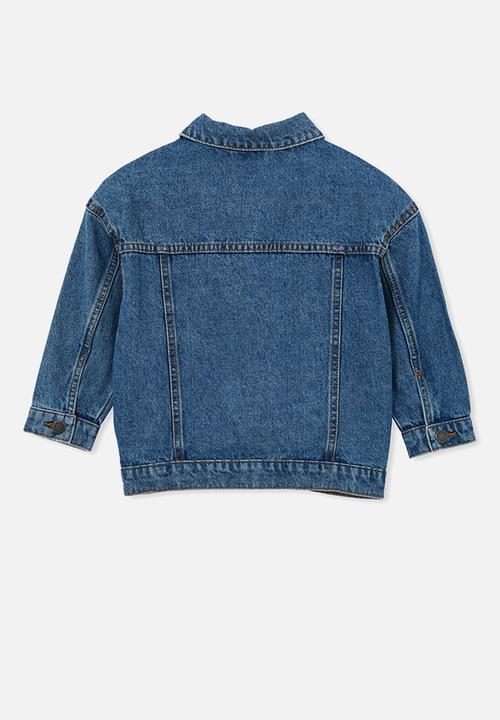 Cotton On - Oversized denim jacket - bondi mid blue