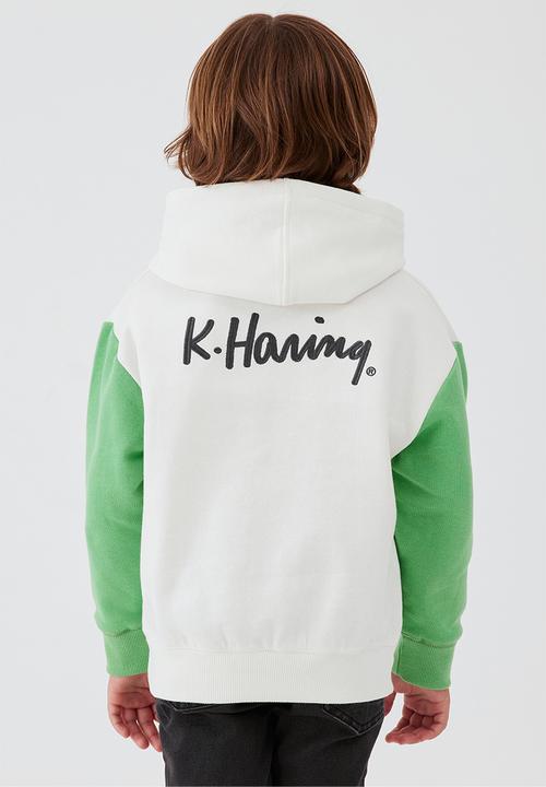 Cotton On - License emerson hoodie - lcn kei vanilla/keith haring new york