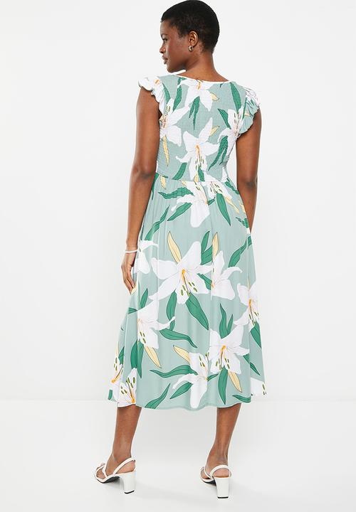 Stella Morgan - Lily printed midi dress - multi green
