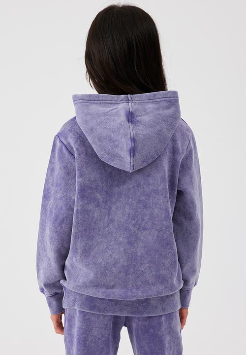 Cotton On - Milo hoodie - purple lake wash