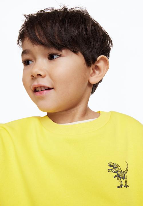 H&M - Sweatshirt - yellow/dinosaur