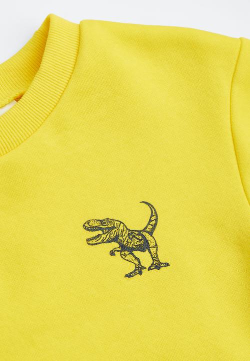 H&M - Sweatshirt - yellow/dinosaur