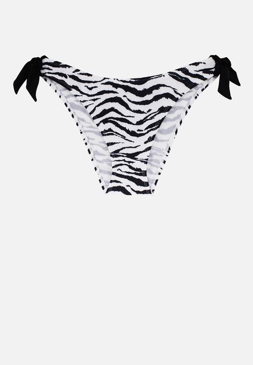 DORINA - Burdine high leg brief bikini bottom - black & white